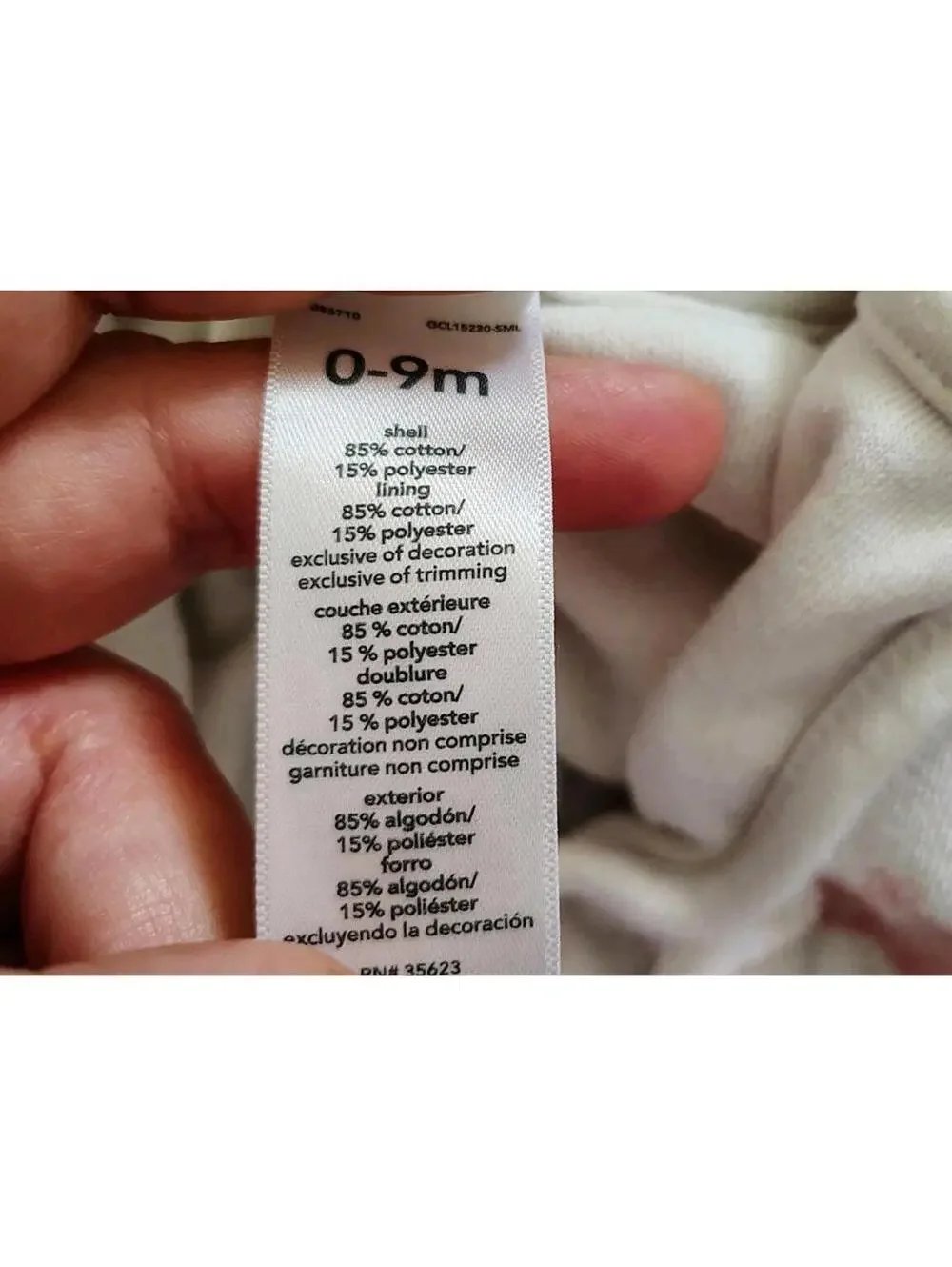 Girls Bath Robe 0-9 mo Carters Pink Sheep Hoodie Front Tie